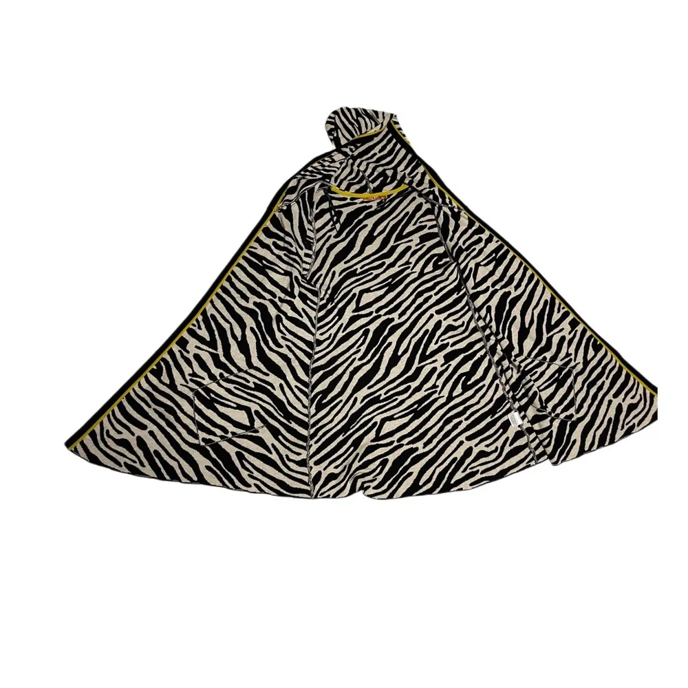 Belldini Womens Hoodie Cardigan Sweater Size L Black-Beige Animal Print cotton - Picture 3 of 9